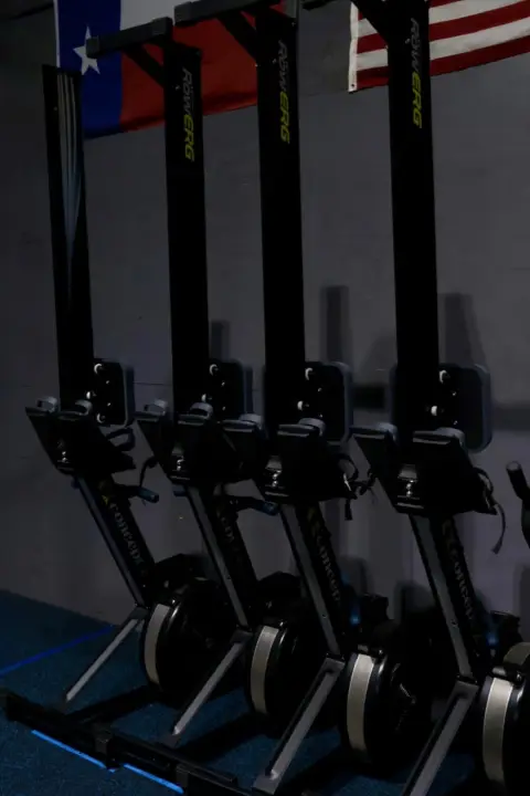 Rogue fitness equipment displayed at Peak Performance in San Angelo, TX, showcasing a variety of high-quality workout gear.