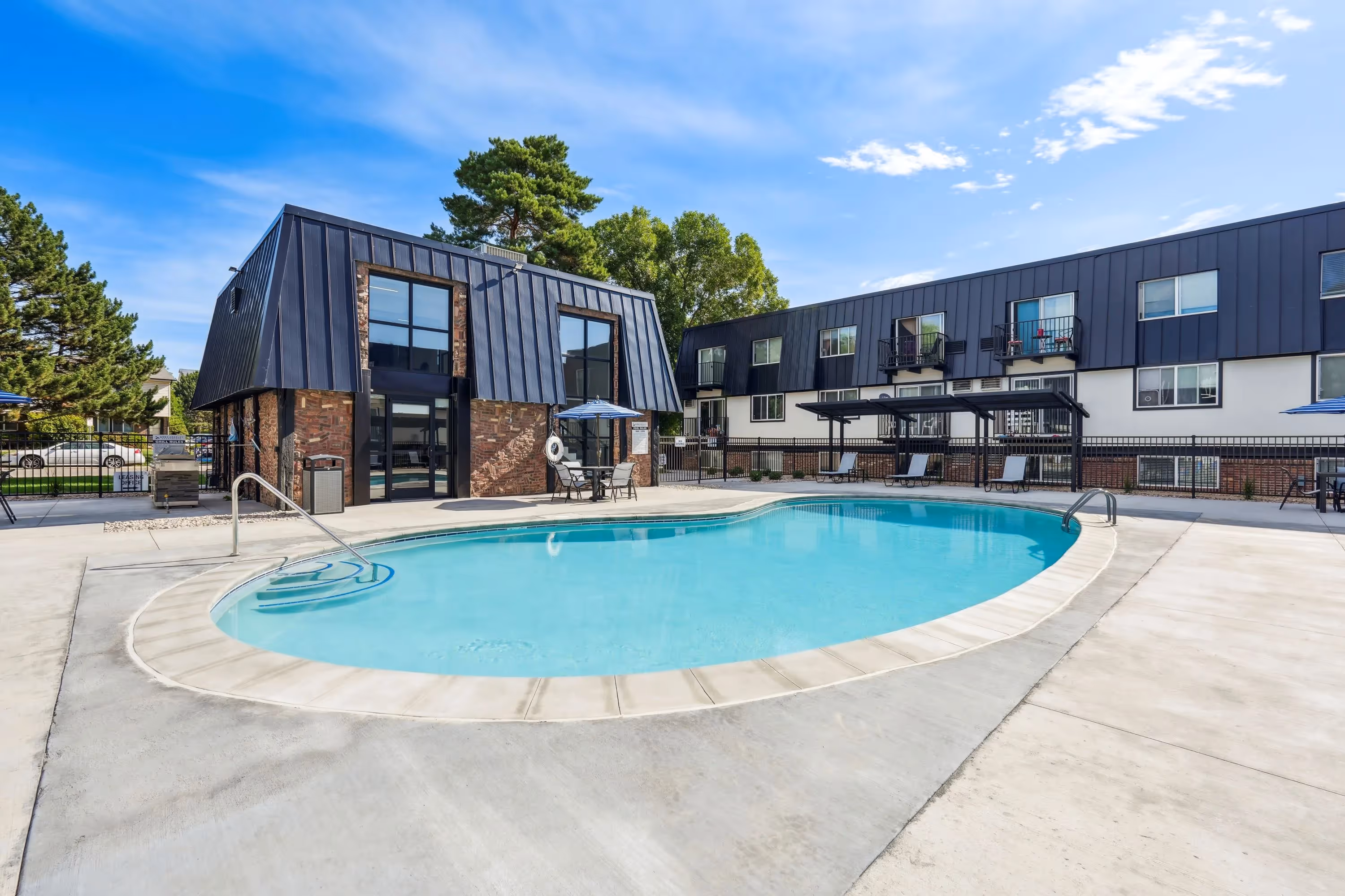 Sparkling swimming pool