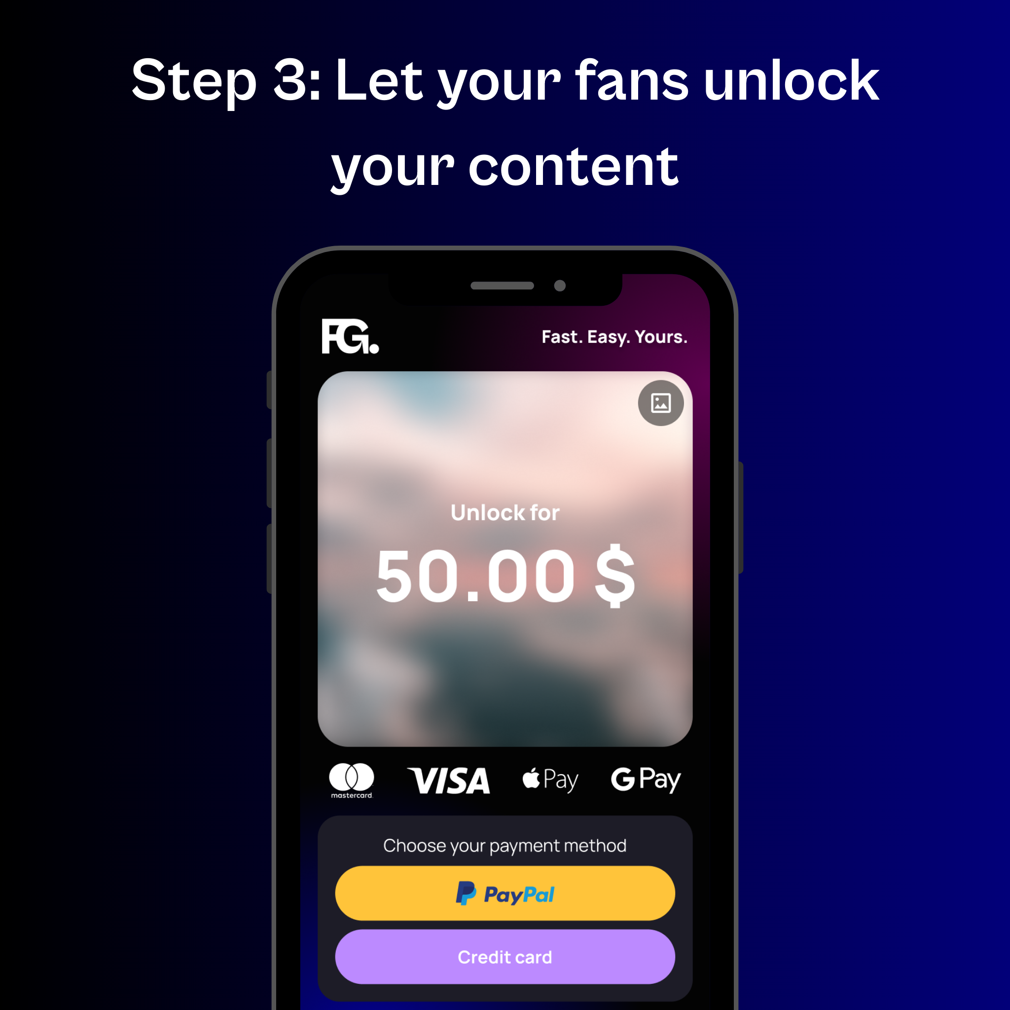 Get startet - set your price! Step 3: Set a price for your content