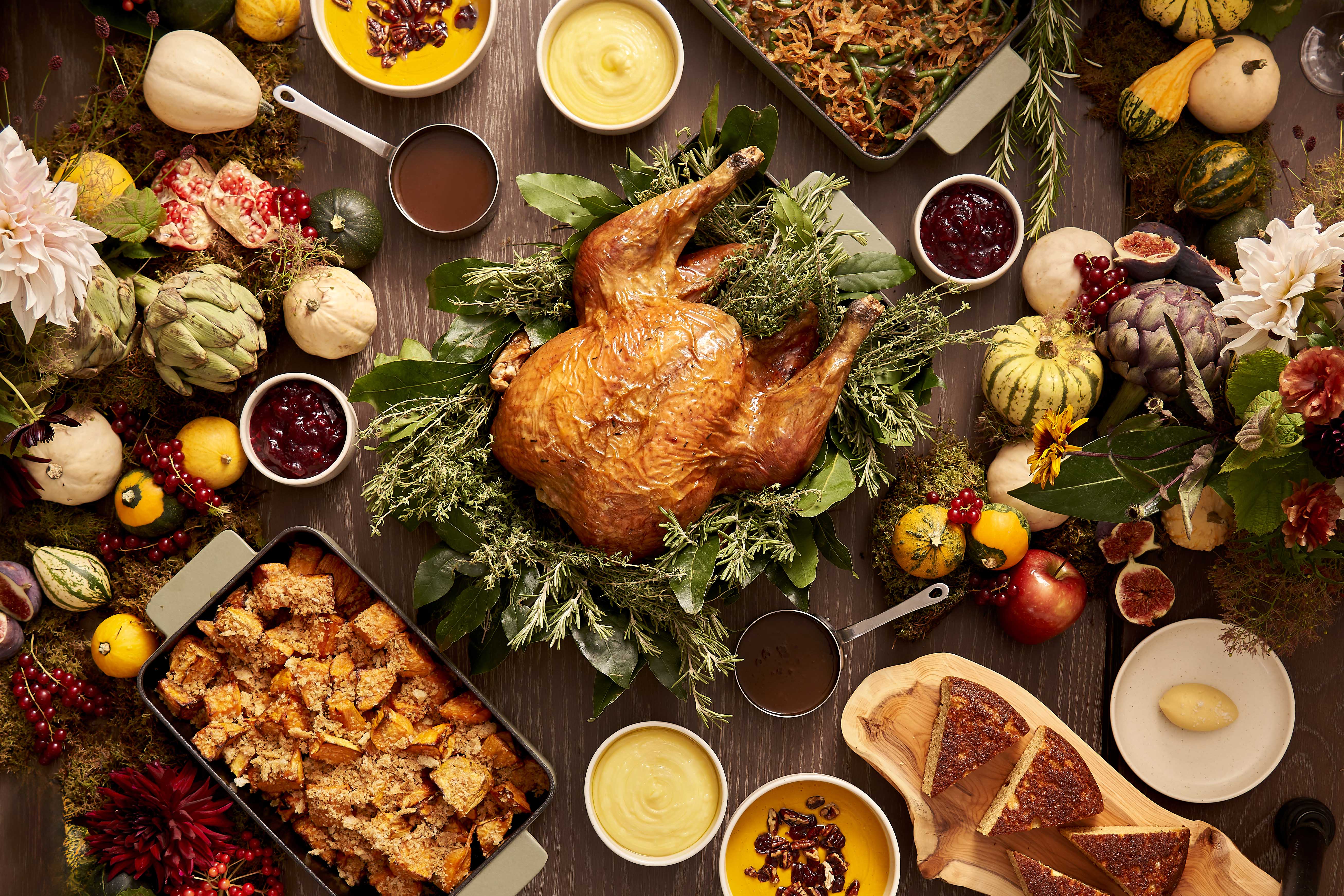 Thanksgiving dinner table display