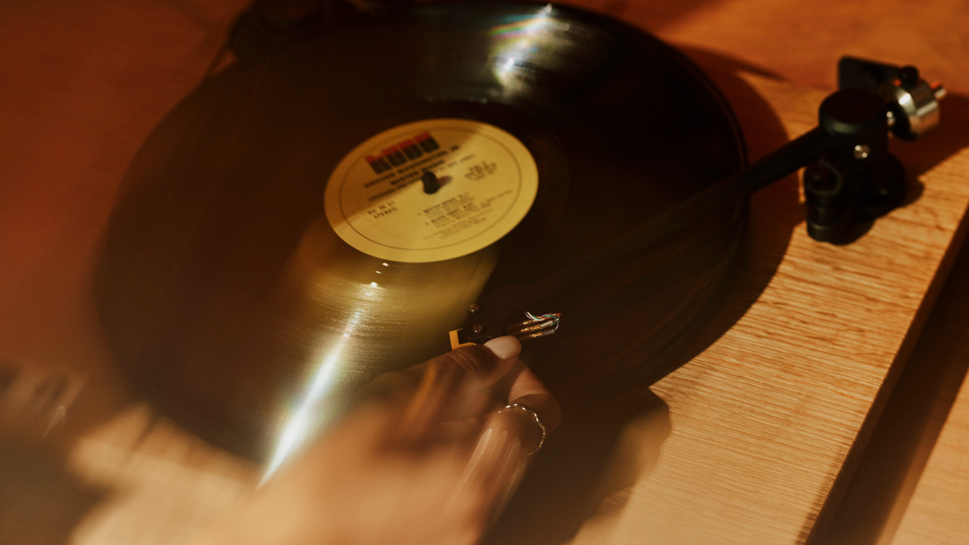 record on record player