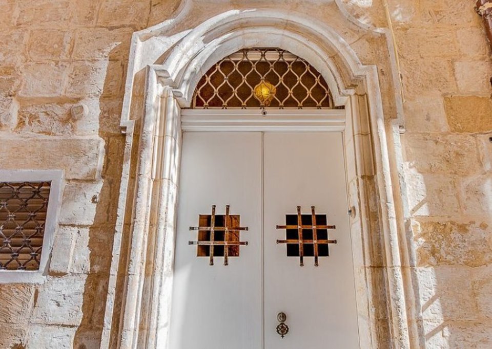Front door to house for sale in Malta.