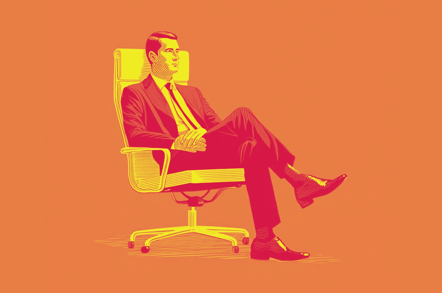 Un homme d'affaire dans un fauteuil 