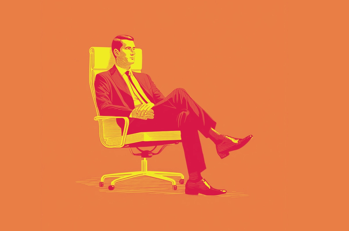 Un homme d'affaire dans un fauteuil 