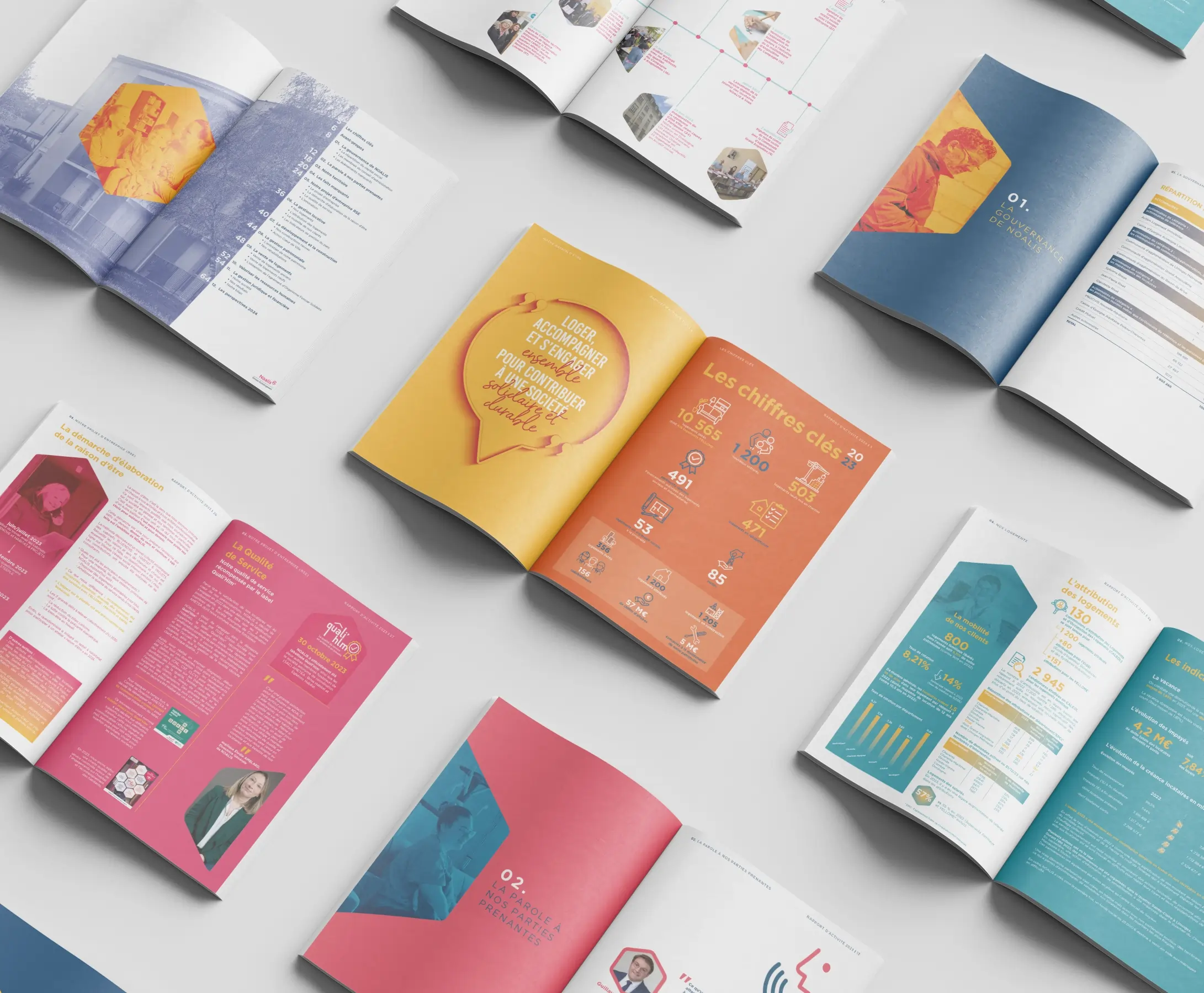 La brochure Noalis, illustrant la réponse créative de l'agence EXI PUBLICITE."
