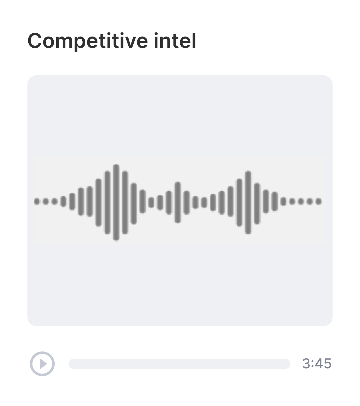 Competitive intel BigSpring