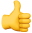 Thumbs up emoji