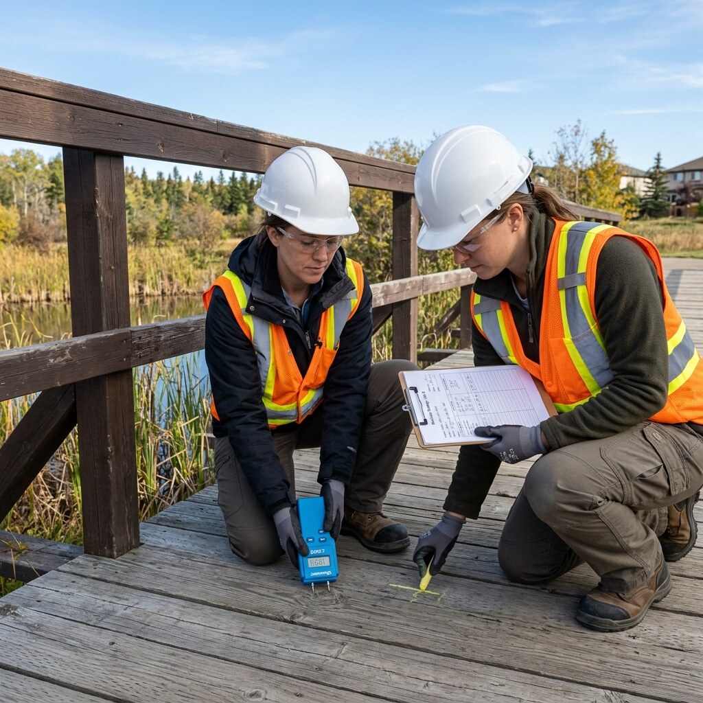 Moisture testing and condition documentation.