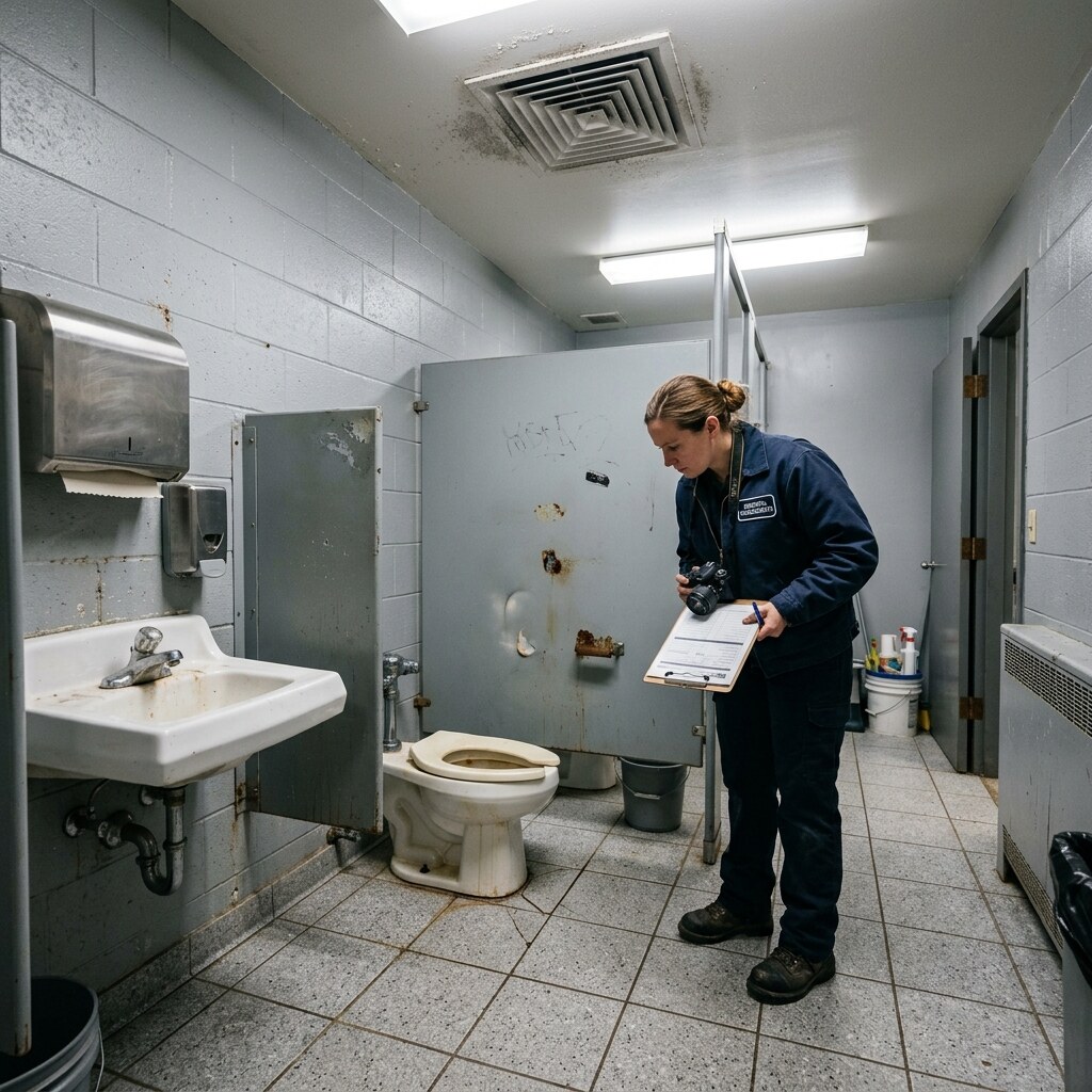 C1 Office Restroom condition documentation.
