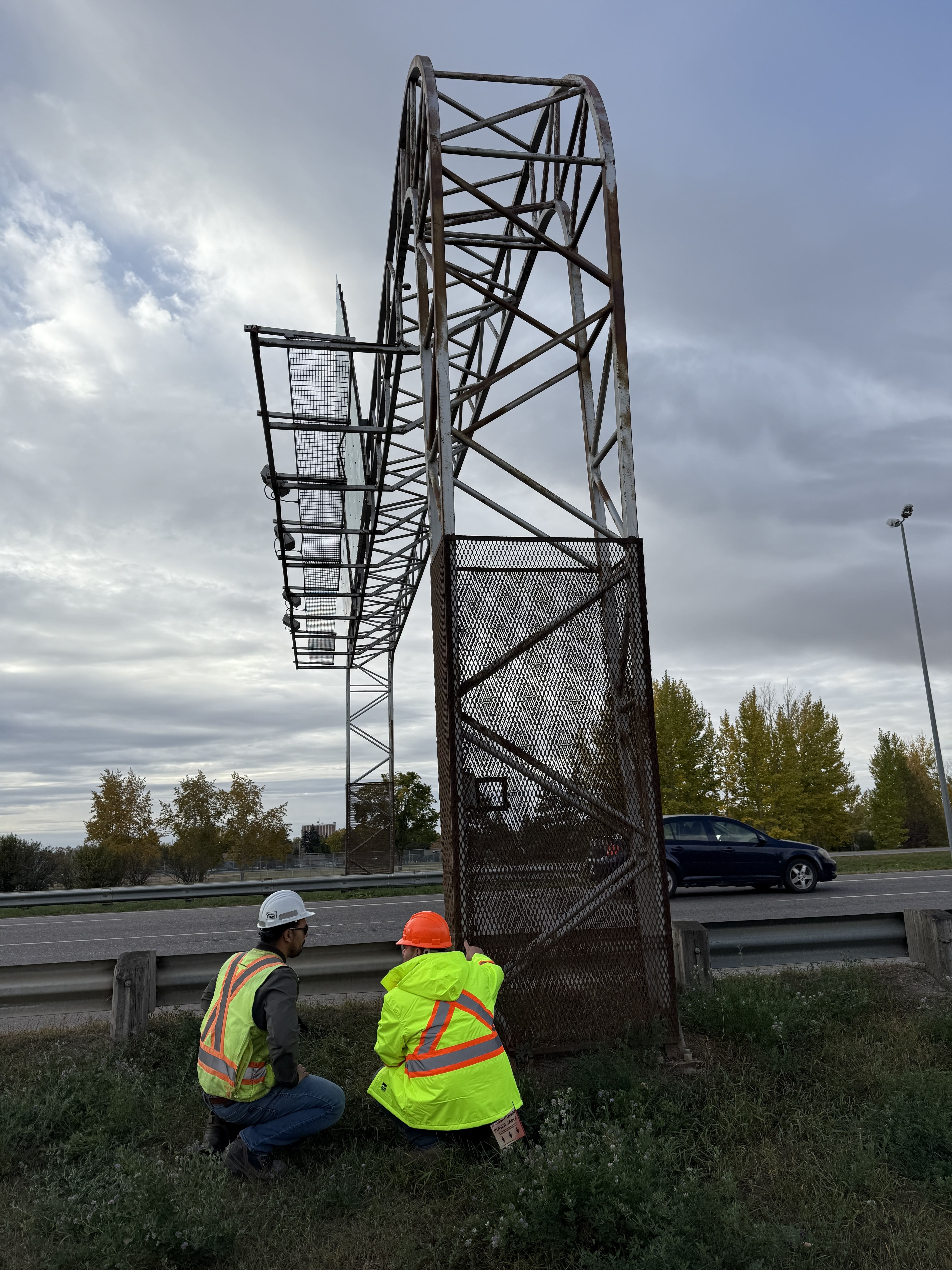 Lattice tower review for member connections and corrosion.