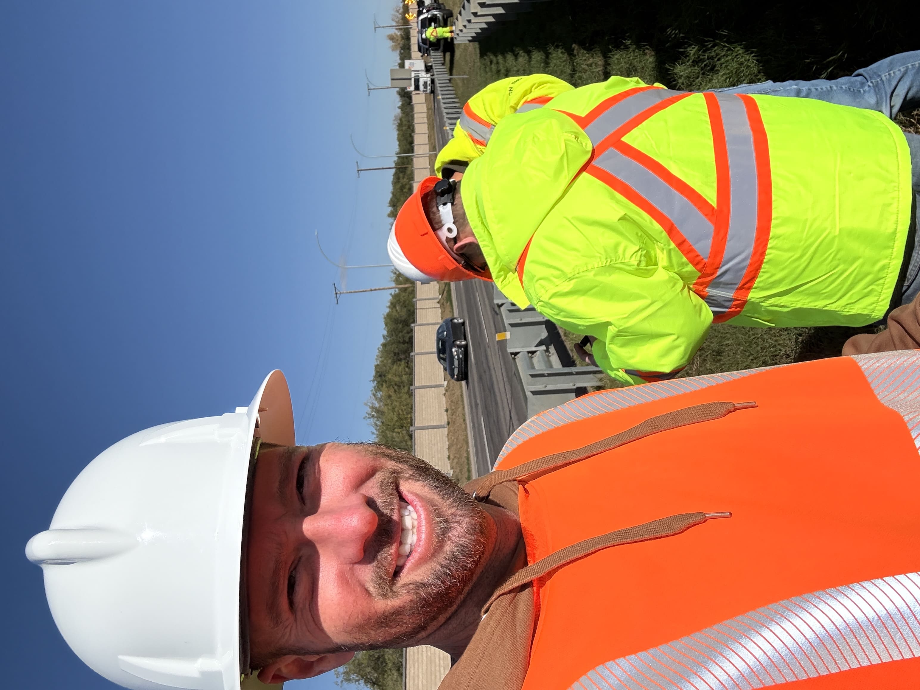 Field crew inspection for sign structure condition and access.