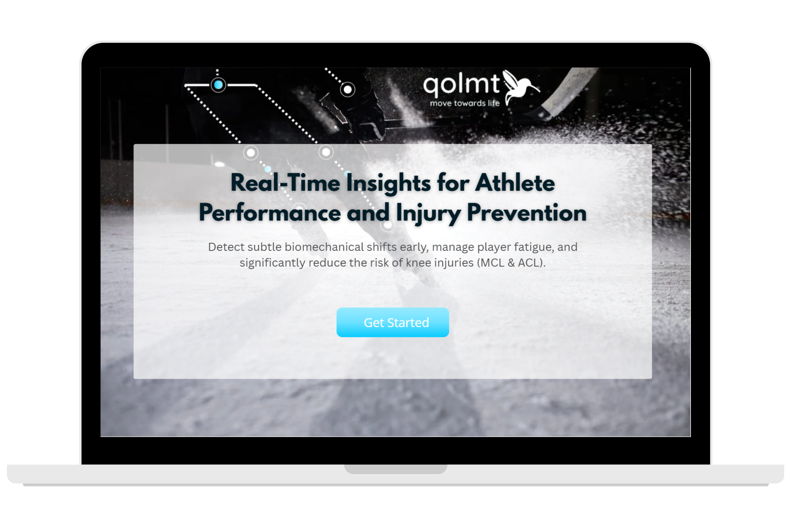 qolmt's AI platform and wearable sensors give coaches real-time insights to prevent injuries and players back on the ice faster