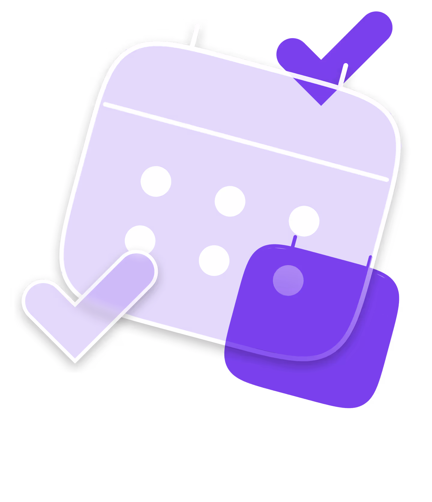 A calendar icon with a glass effect