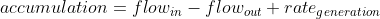 Accumulation equation
