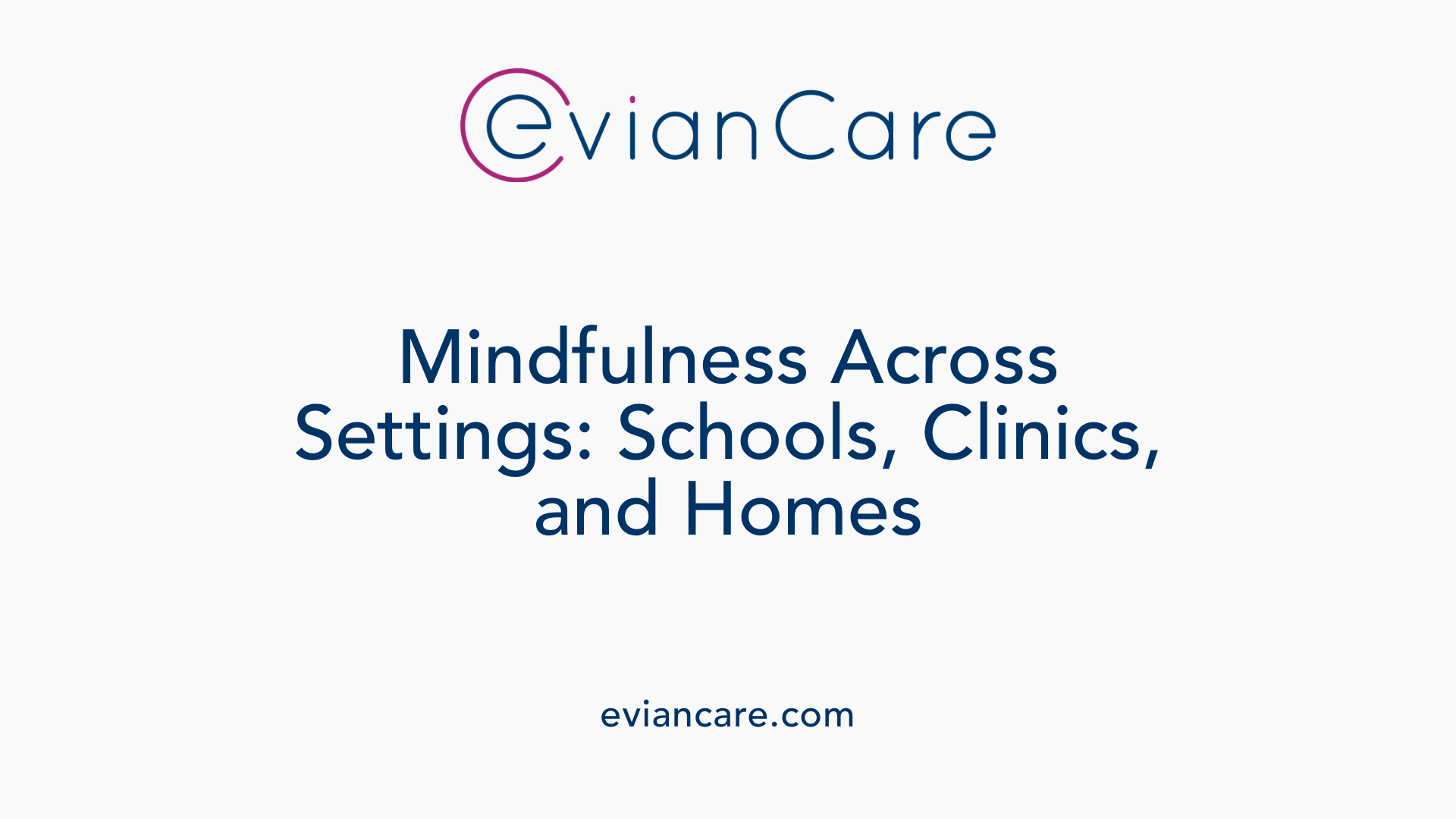 Mindfulness Across Settings: Schools, Clinics, and Homes