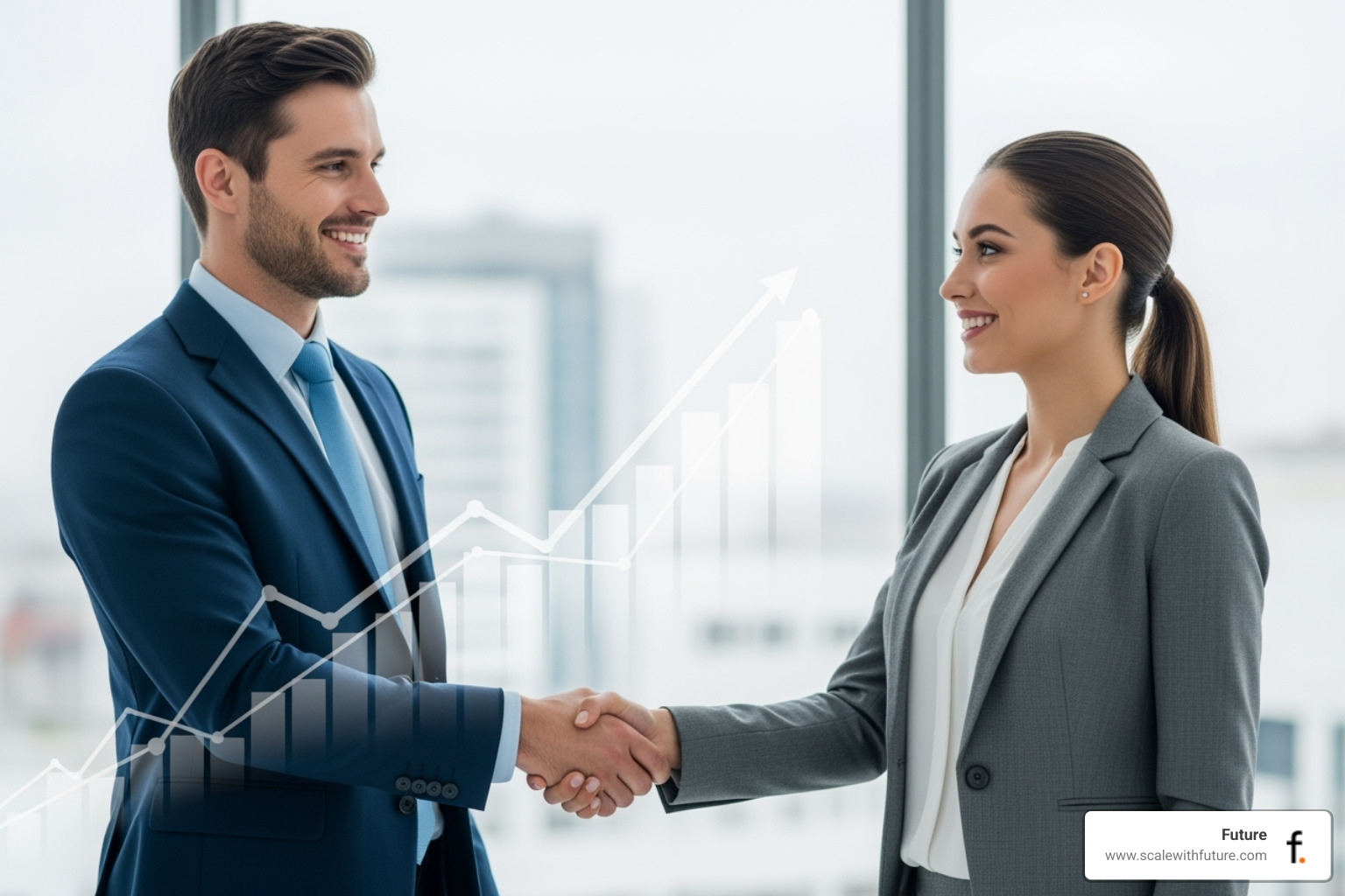 growth chart and handshake - influencer agencies