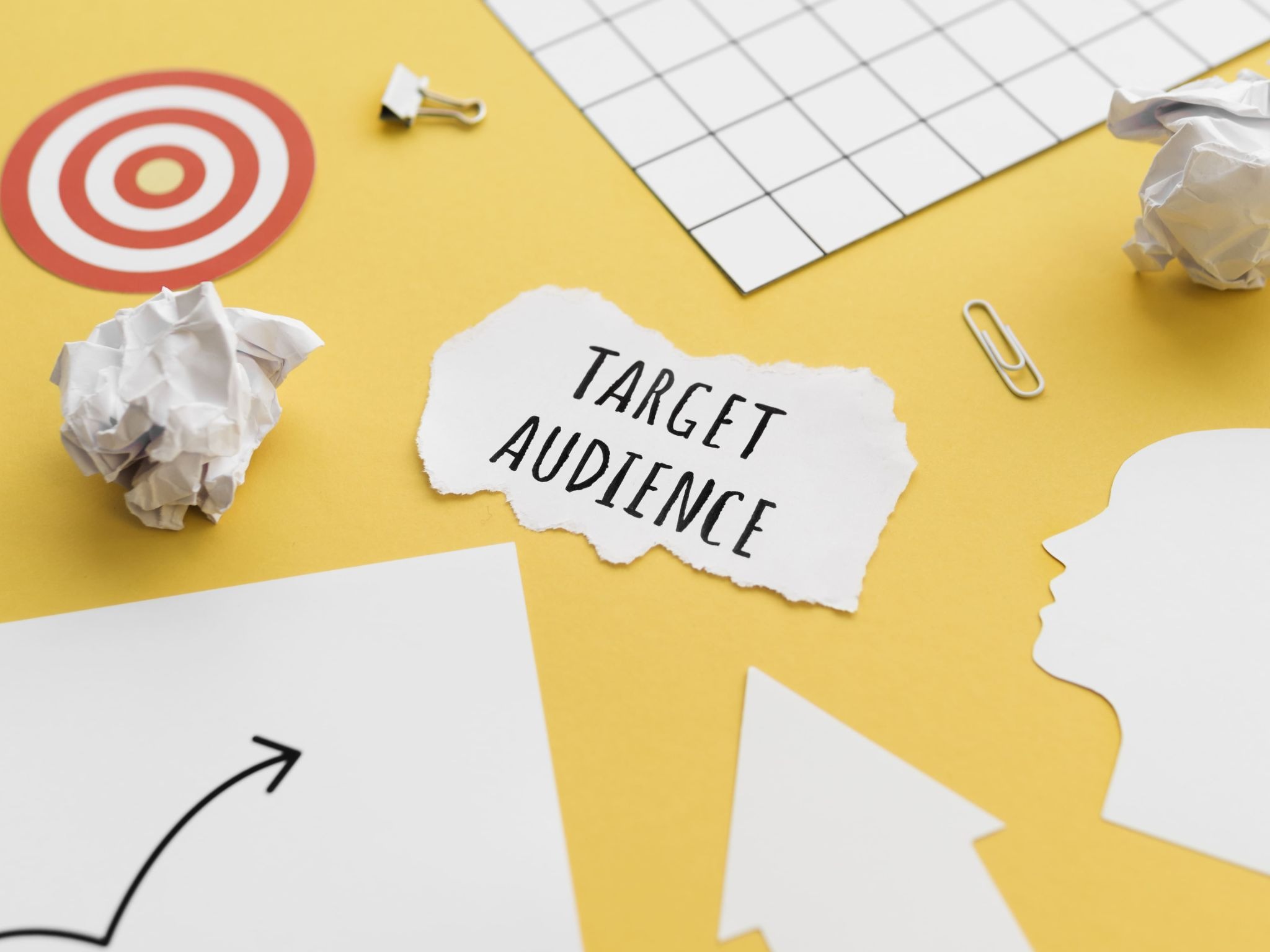 target audience on a piece of paper