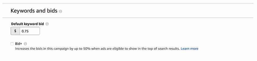 keywords and bids