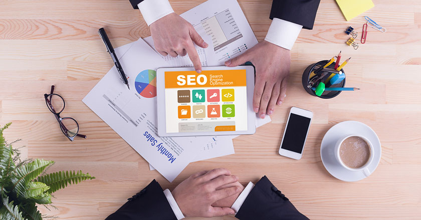 SEO discussion between two people