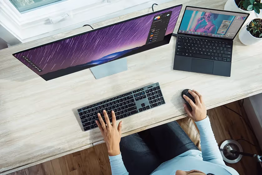 person working on computer