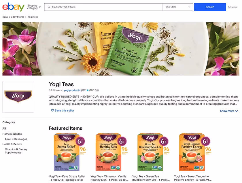 yogi tea on ebay