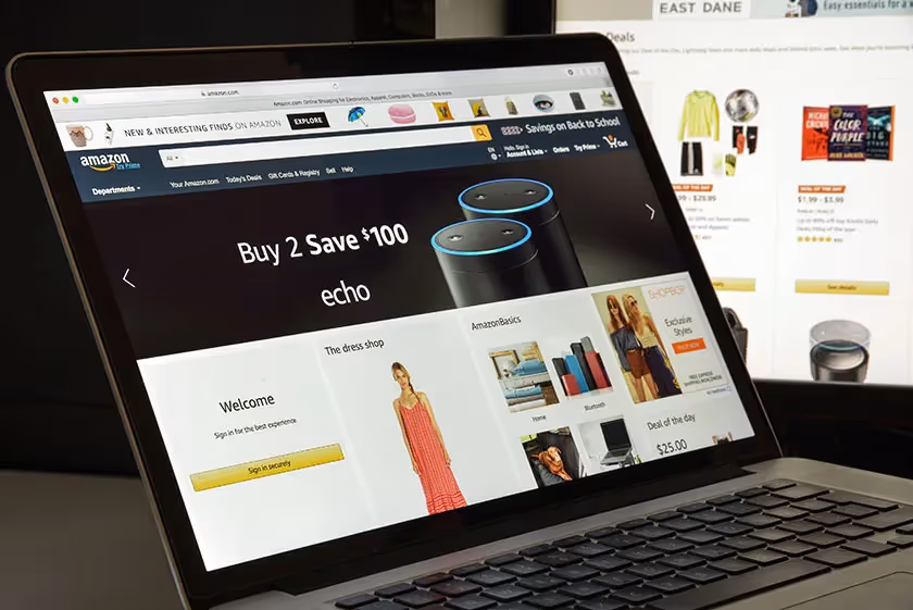 amazon on computer