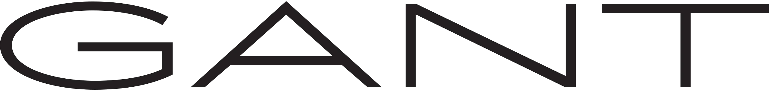 GANT Markenlogo in schwarzen Großbuchstaben auf weißem Hintergrund