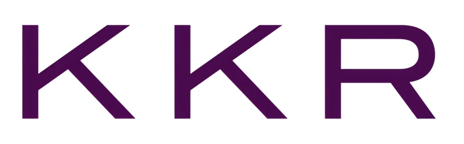 KKR company logo in dark purple letters.