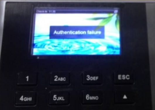 Lỗi máy chấm công báo Authentication Failure
