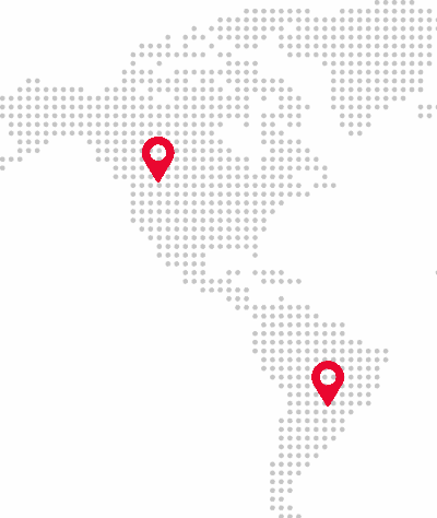 Mapa de cobertura de servicios Keptos en las Américas