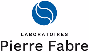 Pierre Fabre company logo with circular blue emblem above the company name.