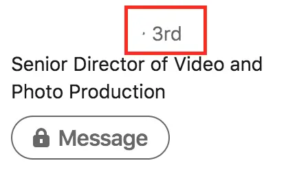 An example of the 3rd degree connection icon.