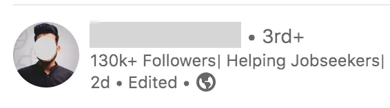 A 3rd+ connection in the LinkedIn feed.