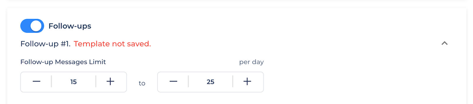 Adding follow-up templates