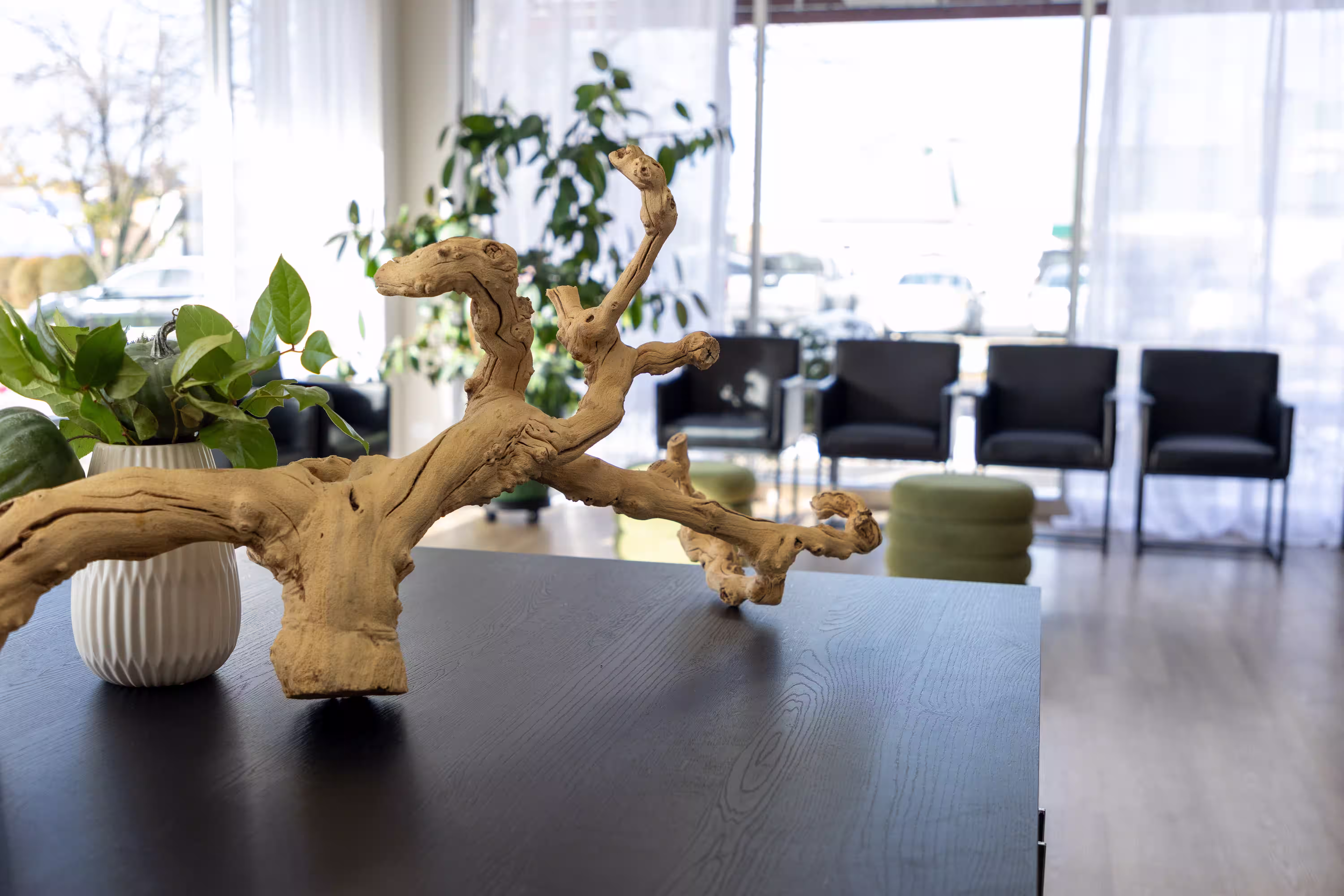  A women in the office of refine dental