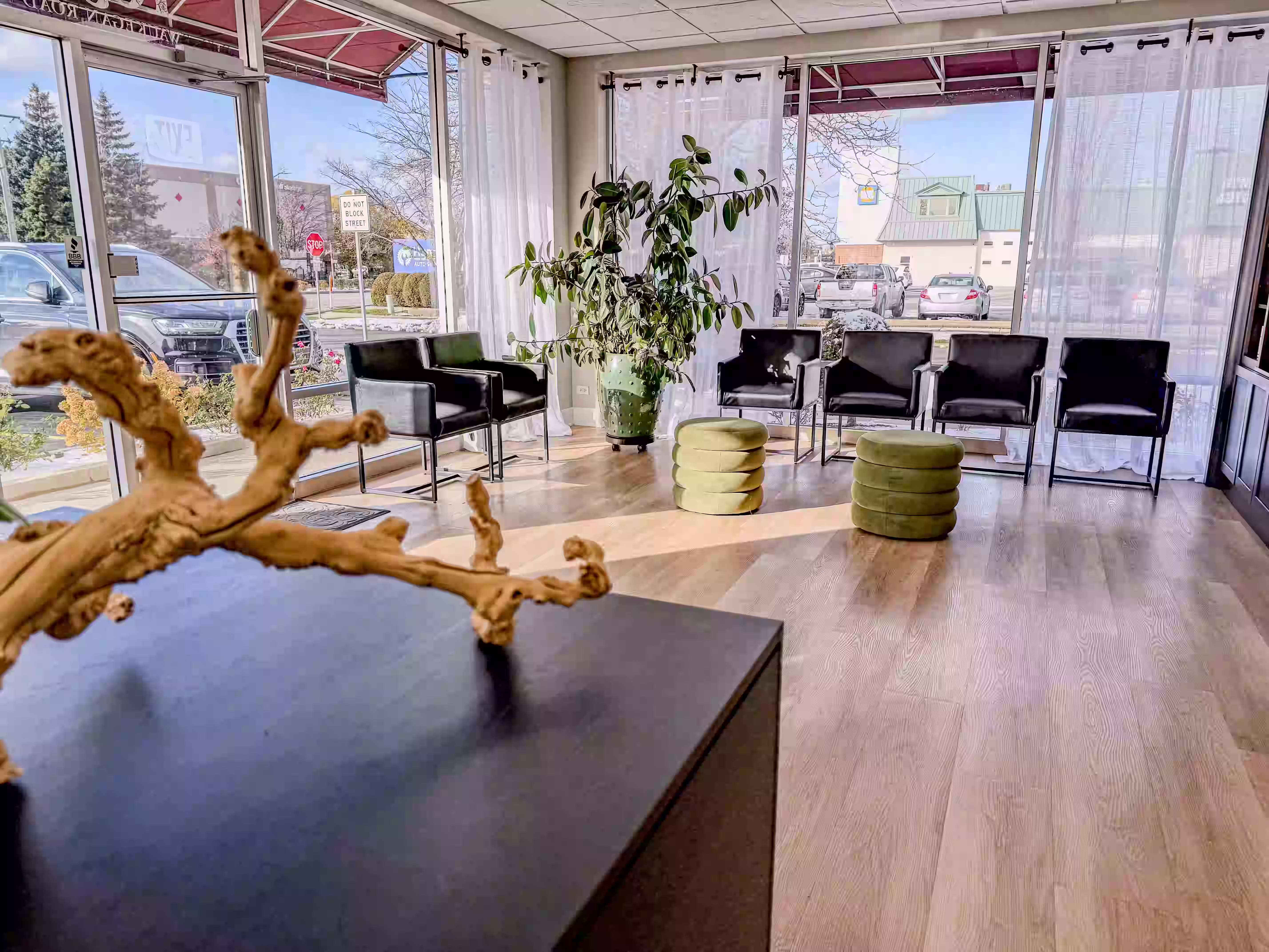  A women in the office of refine dental