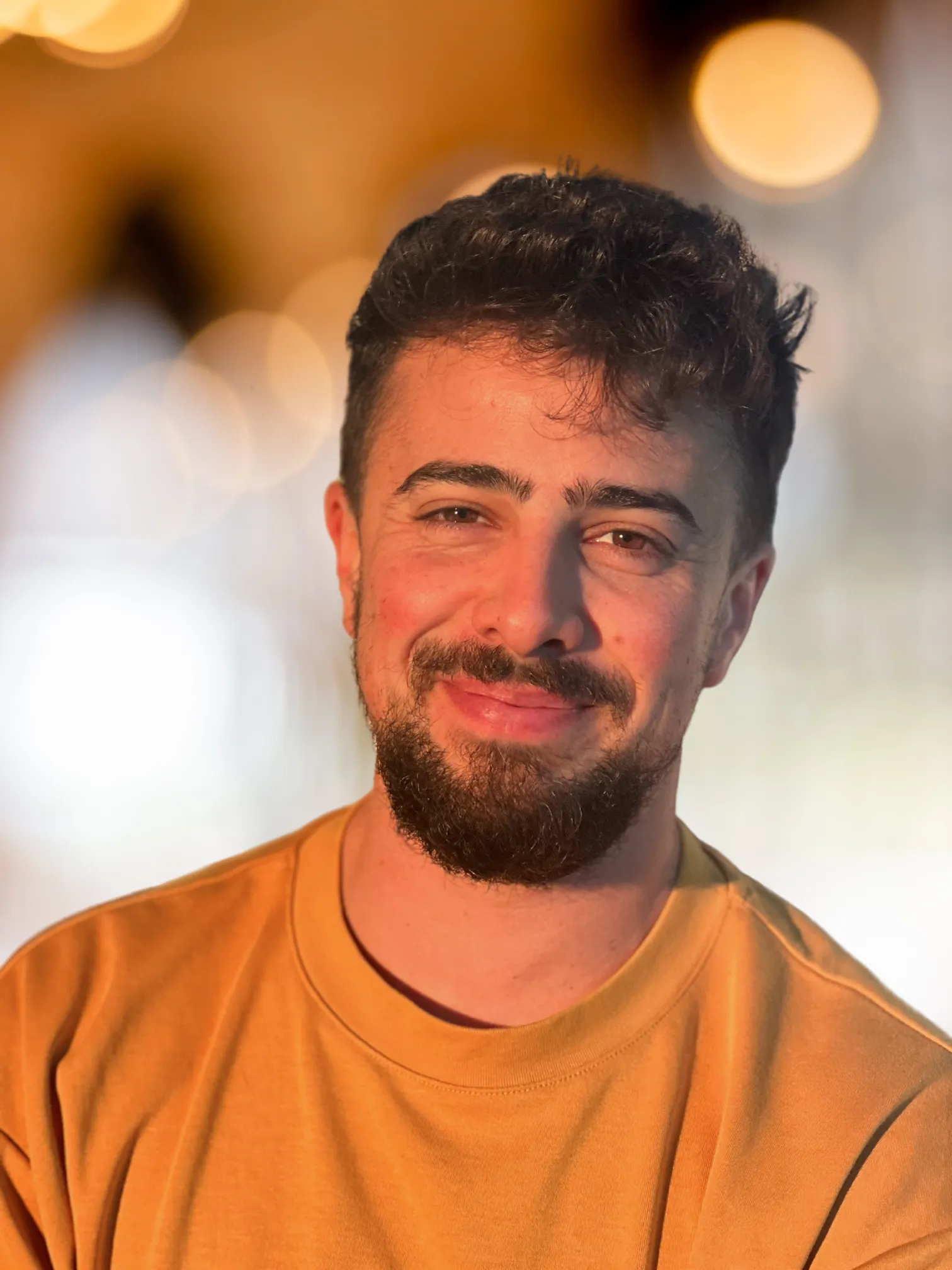 Photo of Michael with a sunset light