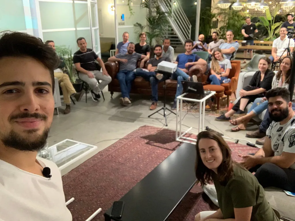 selfie photo of a previous talk of Michael 