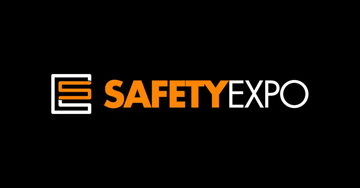 Safety Expo 2025 logo in black, orange, and white – Arnlea exhibiting at P&J Live in Aberdeen.