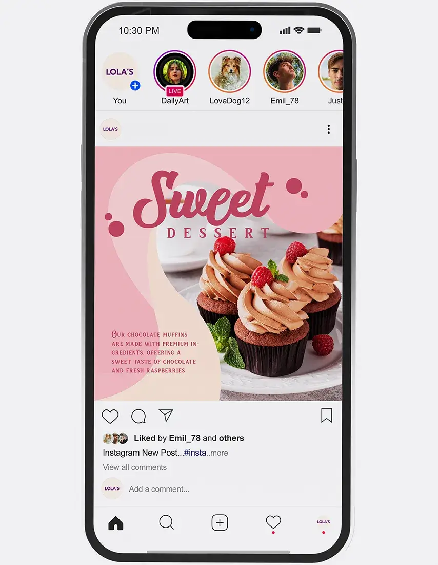 Leckere Cupcakes Mockup Details