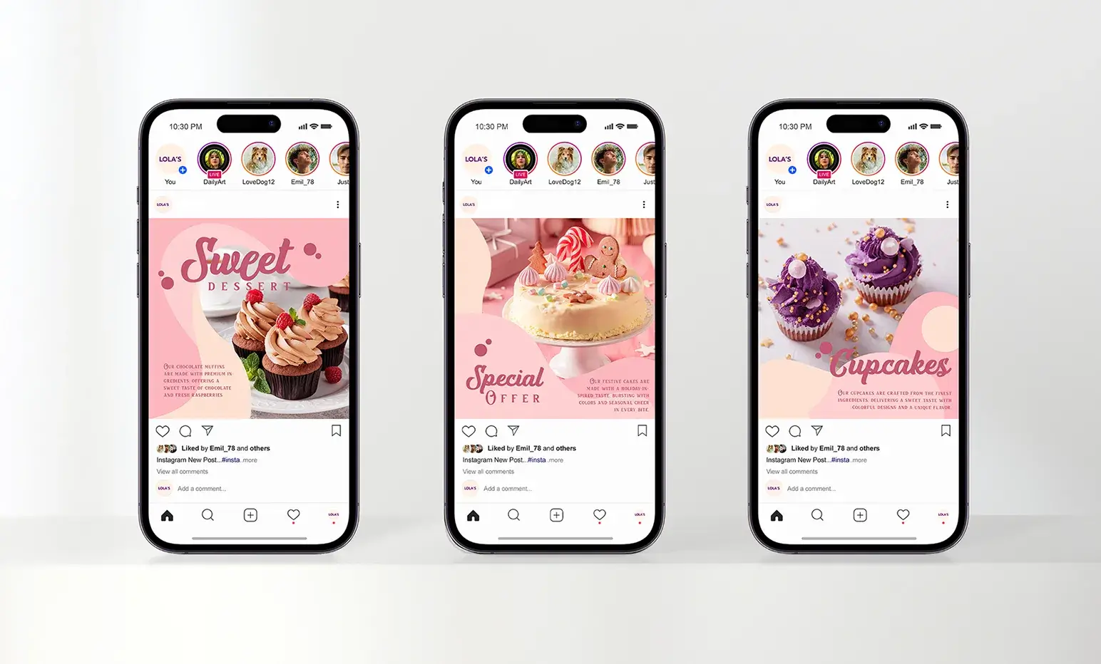 Leckere Cupcakes Mockup