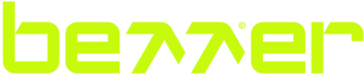 Logo von better-nutrition. Das Wort 'better' in einem stilisierten, leuchtend grünen Schriftzug auf schwarzem Hintergrund.