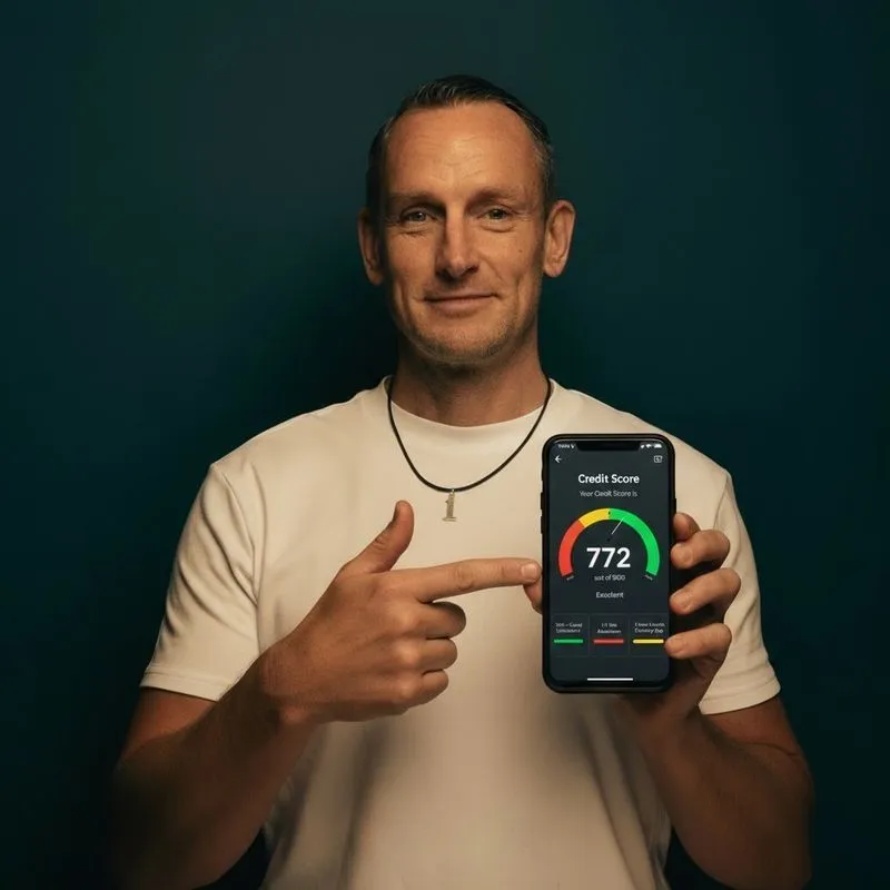 Dennis Rehm von Unendlich Frei mit einem Smartphone in der Hand, welches sinnbildlich eine Performance-Grafik zeigt.