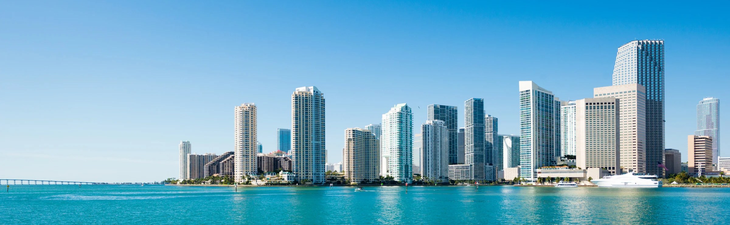 Skyline von Miami mit Brickell Key