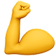 Strong flexed arm emoji representing strength and power