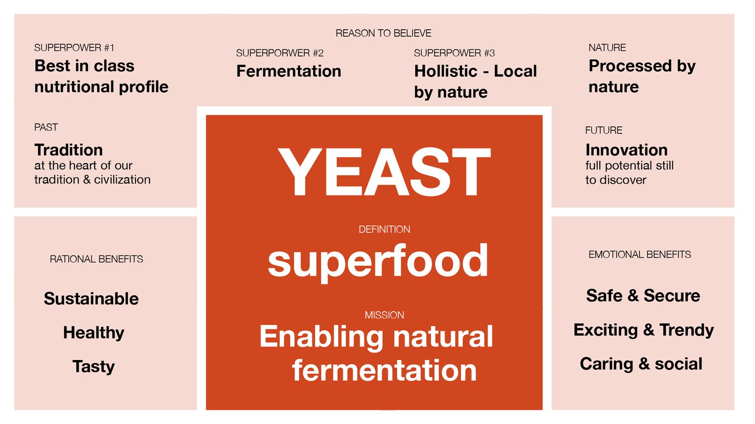 Brand key Lesaffre : la levure comme superfood, avec ses super-pouvoirs et ses bénéfices rationnels et émotionnels