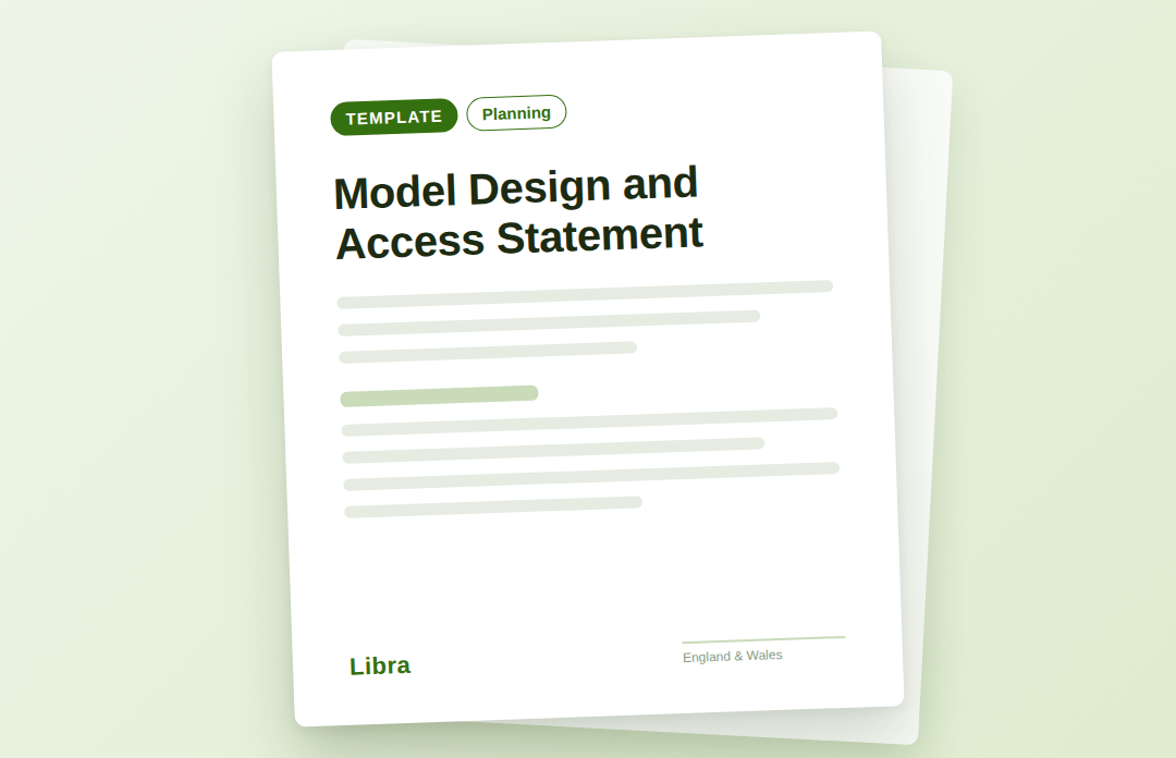Model design and access statement template