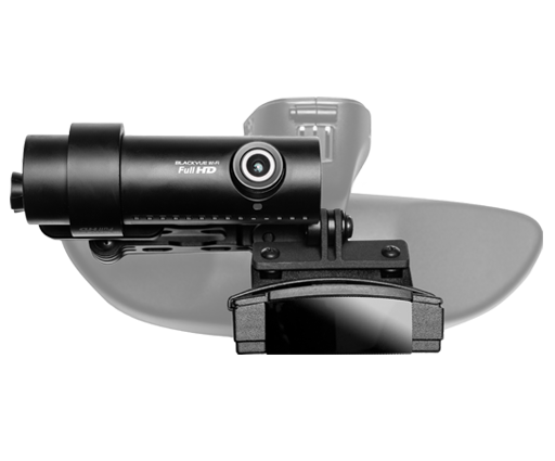 In-car device mount attached near the rearview mirror area