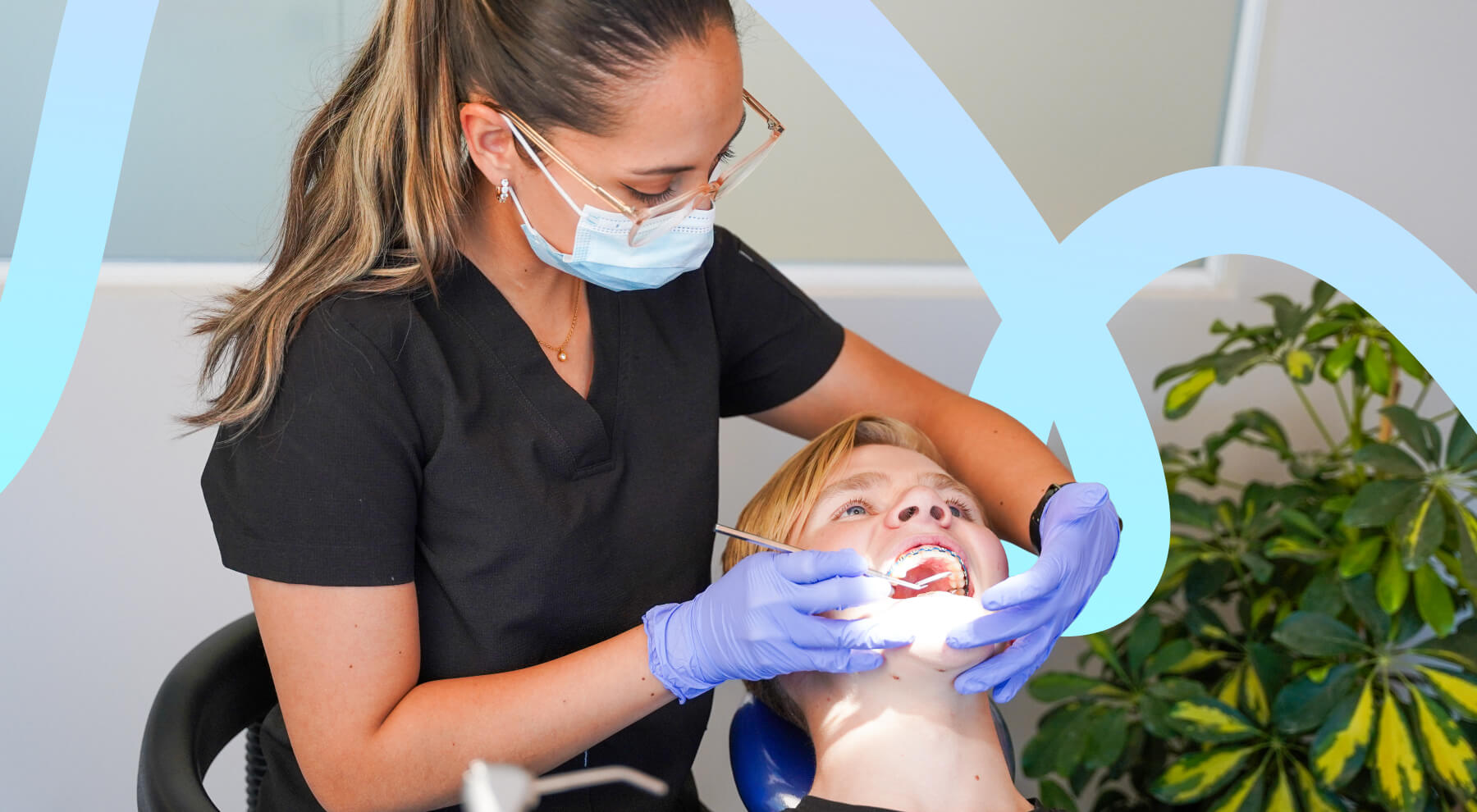Professional dental cleaning for foreign patient at CDMX clinic