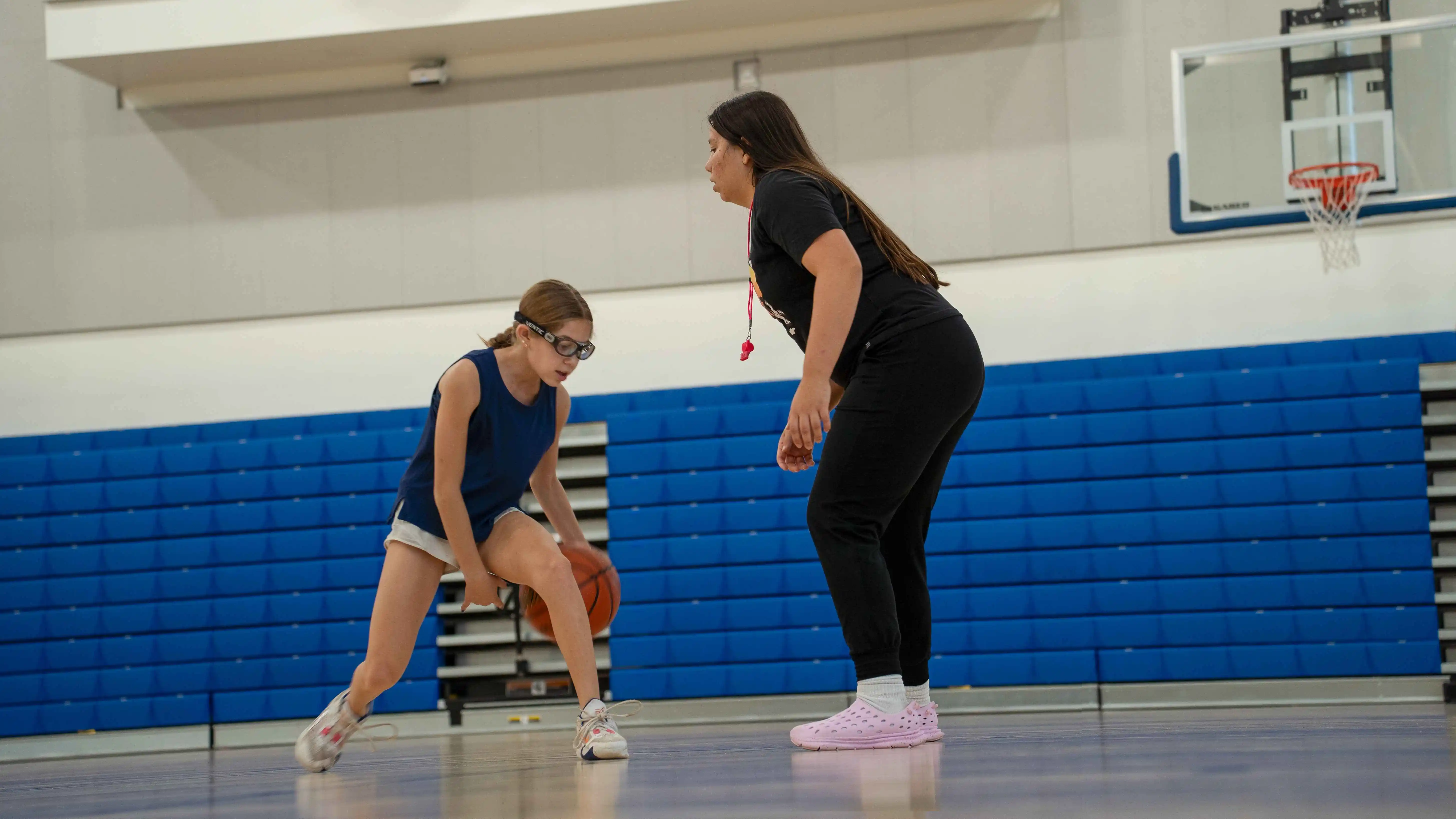 one on one basketball coaching session